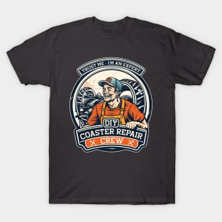 DIY Coaster Repair Crew, funny roller coaster enthusiast design T-Shirt